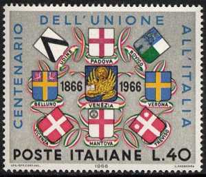 Centenario dell'Unione del Veneto e del Mantovano all'Italia - L. 40