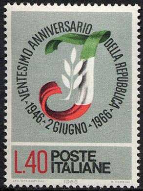 Ventennale della Repubblica - L. 40