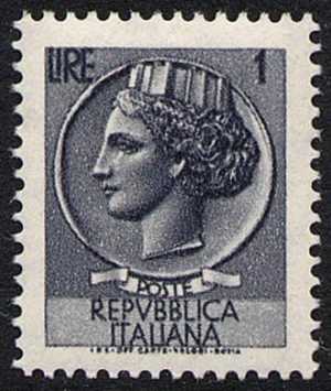 ' Italia Turrita ' - L. 1 - fluorescente