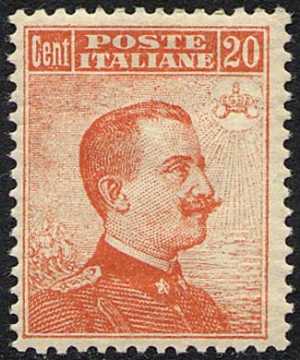 1916 - Effige di Vittorio Emanuele III - volta a destra