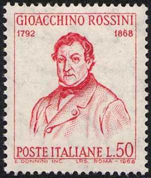 Centenario della morte di Gioacchino Rossini - ritratto del musicista