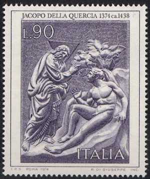Arte Italiana - 1ª serie - Jacopo della Quercia - 'Creazione di Adamo'