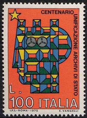 Centenario della Unificazione degli Archivi di Stato - L. 100