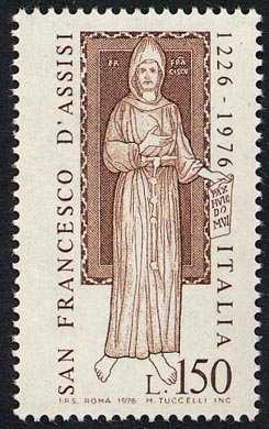 750° Anniversario della morte di S. Francesco di Assisi - L. 150