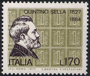 150° Anniversario dlla nascita di Quintino Sella - ritratto dello statista