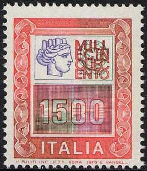 " Alti Valori " - Italia Turrita e cifra - L. 1500