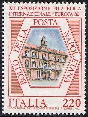 XX Esposizione filatelica " Europa '80 " a Napoli - Palazzo Reale