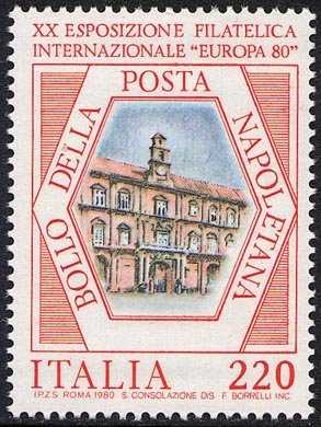 XX Esposizione filatelica " Europa '80 " a Napoli - Palazzo Reale