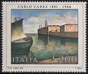 Arte italiana - 8ª serie - Carlo Carra - ' Fondamenta nuove '