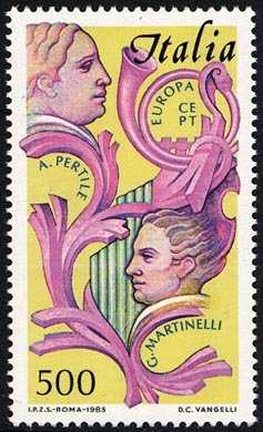 Europa - 30ª serie - Anno europeo della musica - tenori A. Pertile e G. Martinelli