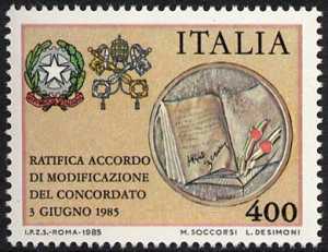 Ratifica dell'accordo di modifica del Concordato - L. 400