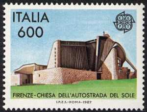 Europa - 32ª serie - Arte ed architettura moderna - Chiesa dell'Autostrada a Firenze