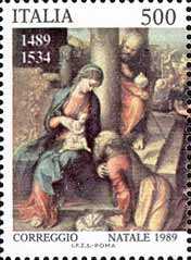 Natale - «Adorazione dei Magi» di Antonio Allegri detto il Correggio - particolare