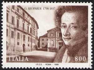 Bicentenario della nascita di Giacomo Leopardi - poeta - ritratto e Palazzo Leopardi