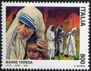 Madre Teresa di Calcutta - Emissione congiunta con l'Albania - Madre Teresa con un bambino