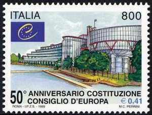 Cinquantenario della costituzione del Consiglio d'Europa - la sede a Strasburgo