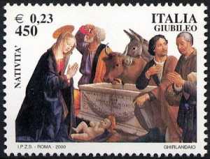 Celebrativi del Giubileo - «Natività di Cristo con adorazione dei pastori » -  Ghirlandaio 