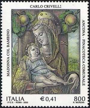 Patrimonio artistico e culturale italiano - V° Centenario della morte di Carlo Crivelli - pittore - «Madonna col Bambino» 