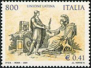 Unione latina - antica incisione