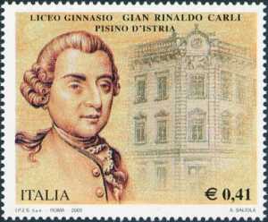 A ricordo dei valori storici e culturali rappresentati dal Liceo Ginnasio «Gian Rinaldo Carli» di Pisino d'Istria distrutto dai bombardamenti tedeschi