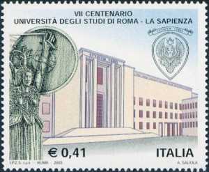 7° Centenario della istituzione dell'Università degli Studi «La Sapienza» di Roma - palazzo del Rettorato