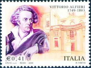 Bicentenario della morte di Vittorio Alfieri - ritratto dello scrittore
