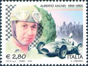 Cinquantenario della morte di Alberto Ascari - pilota automobilistico - ritratto