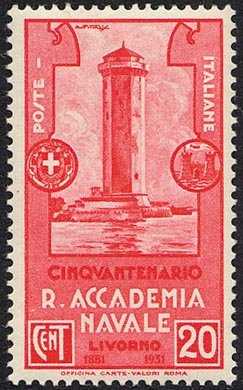 1931 - 50º Anniversario della Regia Accademia Navale di Livorno - Torre del Marzocco
