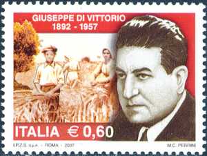 Cinquantenario della morte di Giuseppe di Vittorio - sindacalista e politico - ritratto