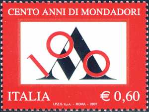 Centenario della fondazione della Casa Editrice Mondadori - logo