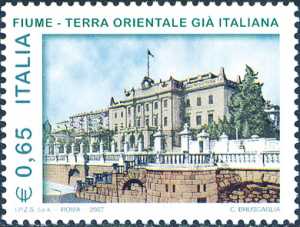 Omaggio alla città di Fiume quale «Terra orientale già italiana»  - facciata del Palazzo del Governatore