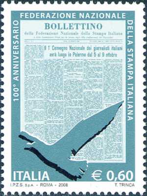 Centenario della istituzione della Federazione Nazionale della Stampa Italiana - Bollettino n°1 della FNSI