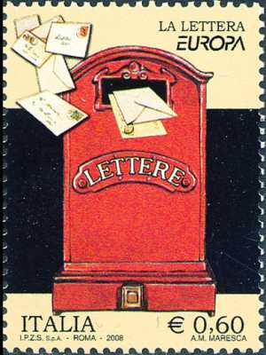 Europa - 53ª serie - La lettera - cassetta postale d'epoca - 60 c.