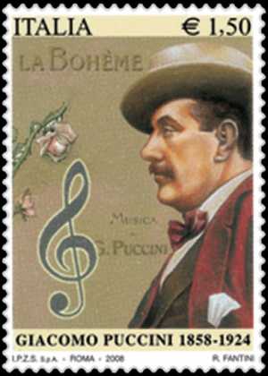 150° Anniversario della nascita di Giacomo Puccini - ritratto del compositore