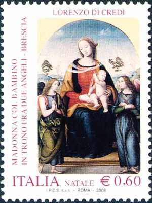 Natale - Madonna col Bambino, opera di Lorenzo di Credi 