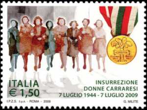 65º Anniversario dell'insurrezione delle donne carraresi - medaglia d'oro al valor civile