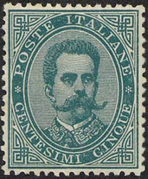 1879 - Effige di Umberto I - valore solo in lettere