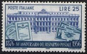 80° Anniversario del Risparmio Postale in Italia - Palazzo delle Casse Postali
