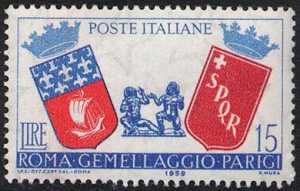 3° Anniversario del gemellaggio Roma-Parigi - L. 25