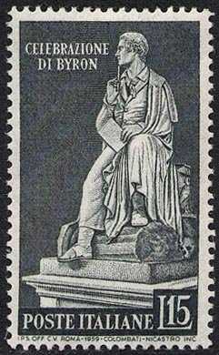 Inaugurazione di un monumento a George Gordon Byron - statua del poeta