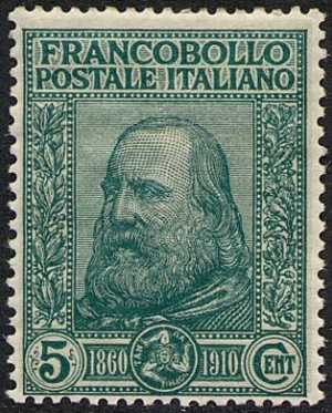 1910 - Effige di Giuseppe Garibaldi