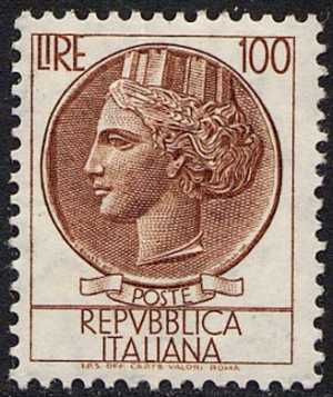 "Italia turrita" - L. 100