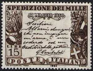 Centenario della Spedizione dei Mille - Proclama di garibaldi