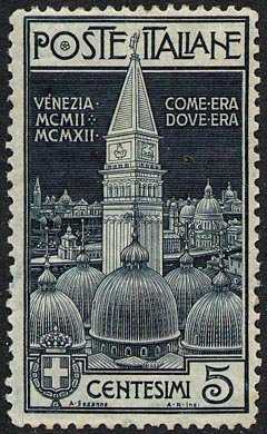 1912 - Ricostruzione del campanile della Basilica di San Marco a Venezia