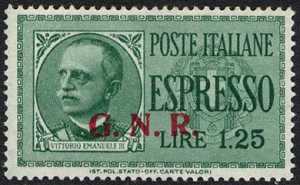 1943 - G.N.R. - Espressi - tipi del 1932 soprastampati G.N.R.