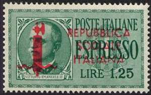 1944 - R.S.I. - Espressi - tipi del 1932-33 soprastampati 