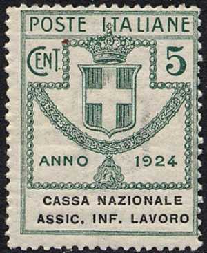 1924 - Enti Semistatali - Regno - Cassa Nazionale Assicurazione Infortuni sul Lavoro