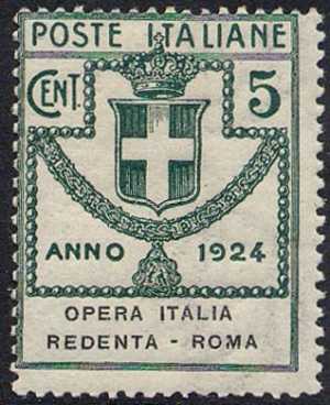 1924 - Enti Semistatali - Regno - Opera Italia Redenta - Roma