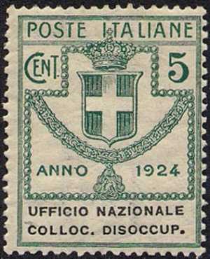 1924 - Enti Semistatali - Regno - Ufficio Nazionale Collocamento Disoccupati