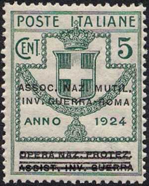 1924 - Enti Semistatali - Regno - Associazione Nazionale Mutilati e Invalidi di Guerra - Roma